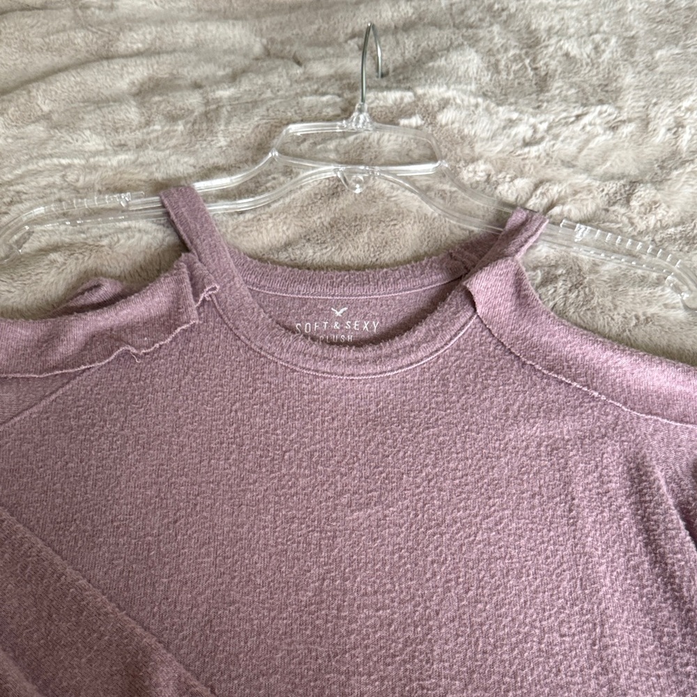 Soft & Sexy Women's Off-the-Shoulder Sweater - Purple